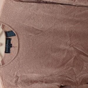 Jeanne Pierre Women's Glittering gold Stretch Sweater